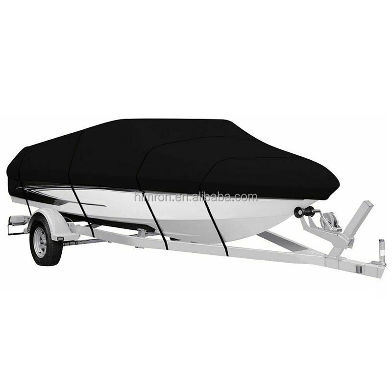 Factory Price Boat Cover 17-19ft 20-22ft Heavy Duty Anti-UV Waterproof Marine Trailerable V-Hull Protective Canvas Cover